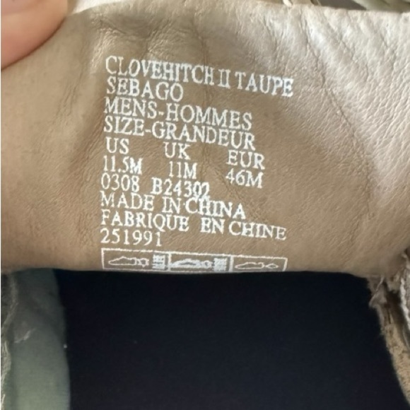 Sebago Clovehitch II Taupe Men’s 11.5 Boat Shoes Coastal Dri Lex Casual Marine - Picture 4 of 12